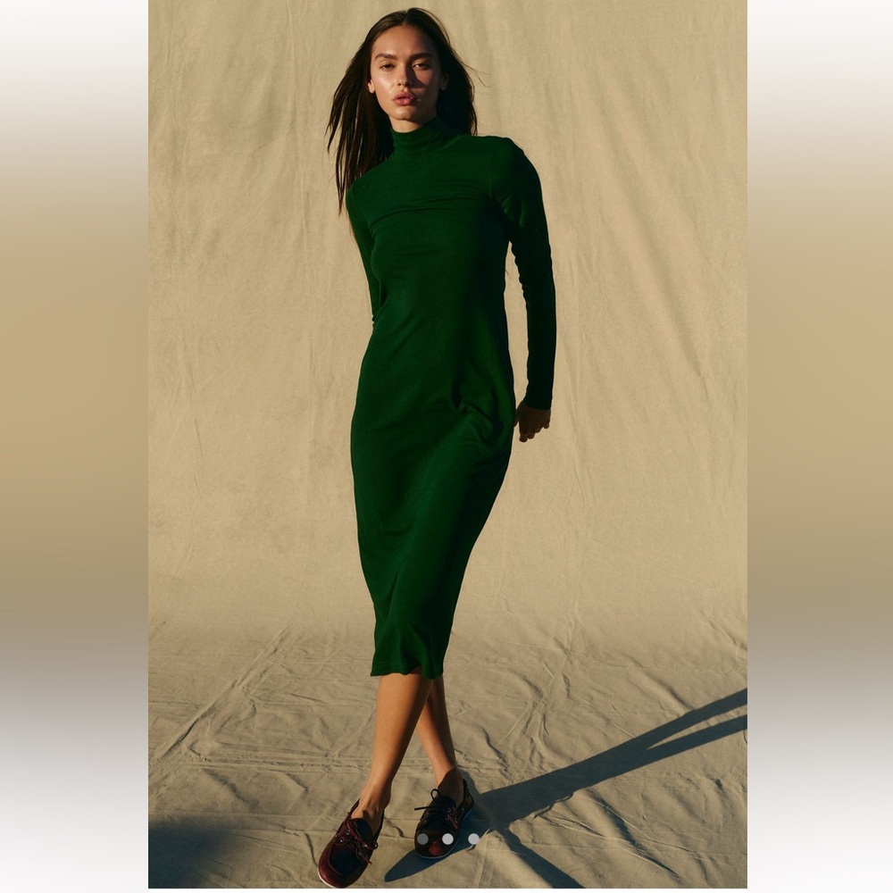 Free People Good Feels Mockneck Midi Dress NWT